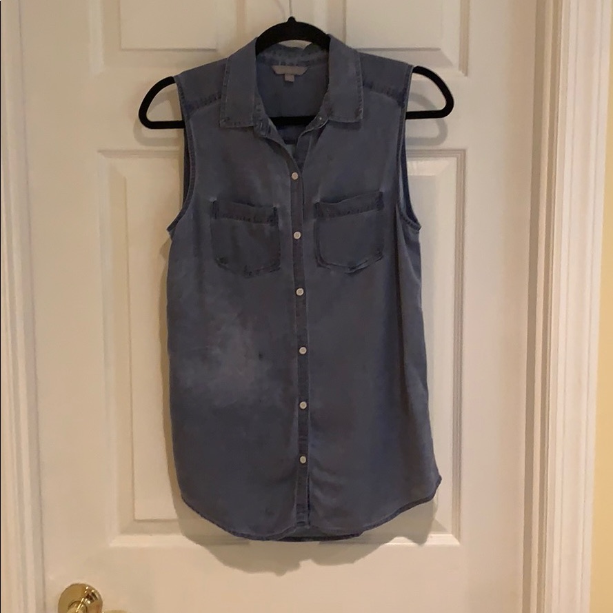 Button-Down Denim Top